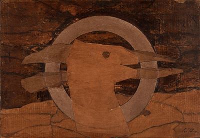 Origine - collage e tecnica mista su tavola