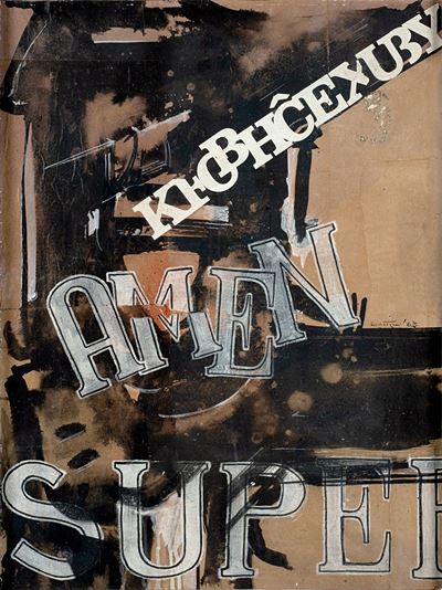 Super Leda, collage e tecnica mista su cartoncino applicata su tavola