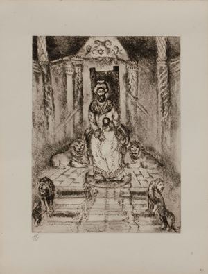 Salomon sur son trone (dalla cartella La Bibbia)