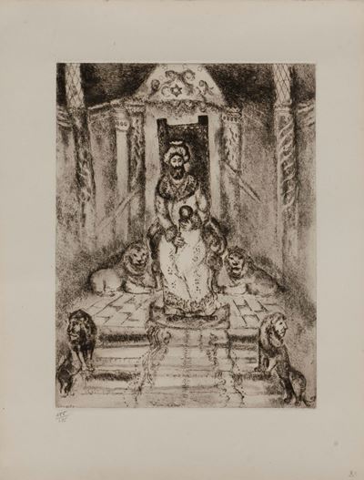 Salomon Sur Son Trone (dalla Cartella la Bibbia)