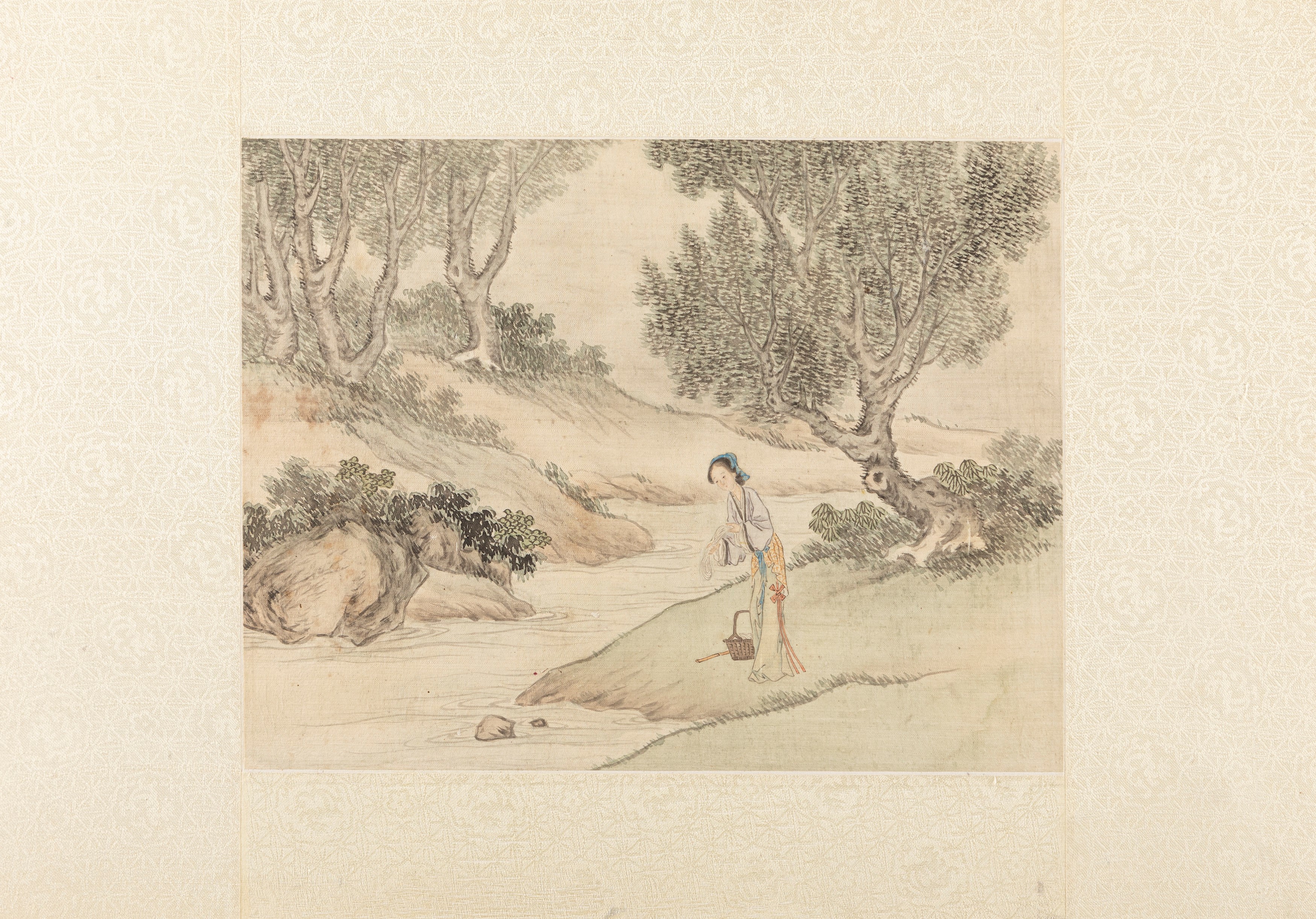 CINQUE DIPINTI SU SETA E UNO SU CARTA