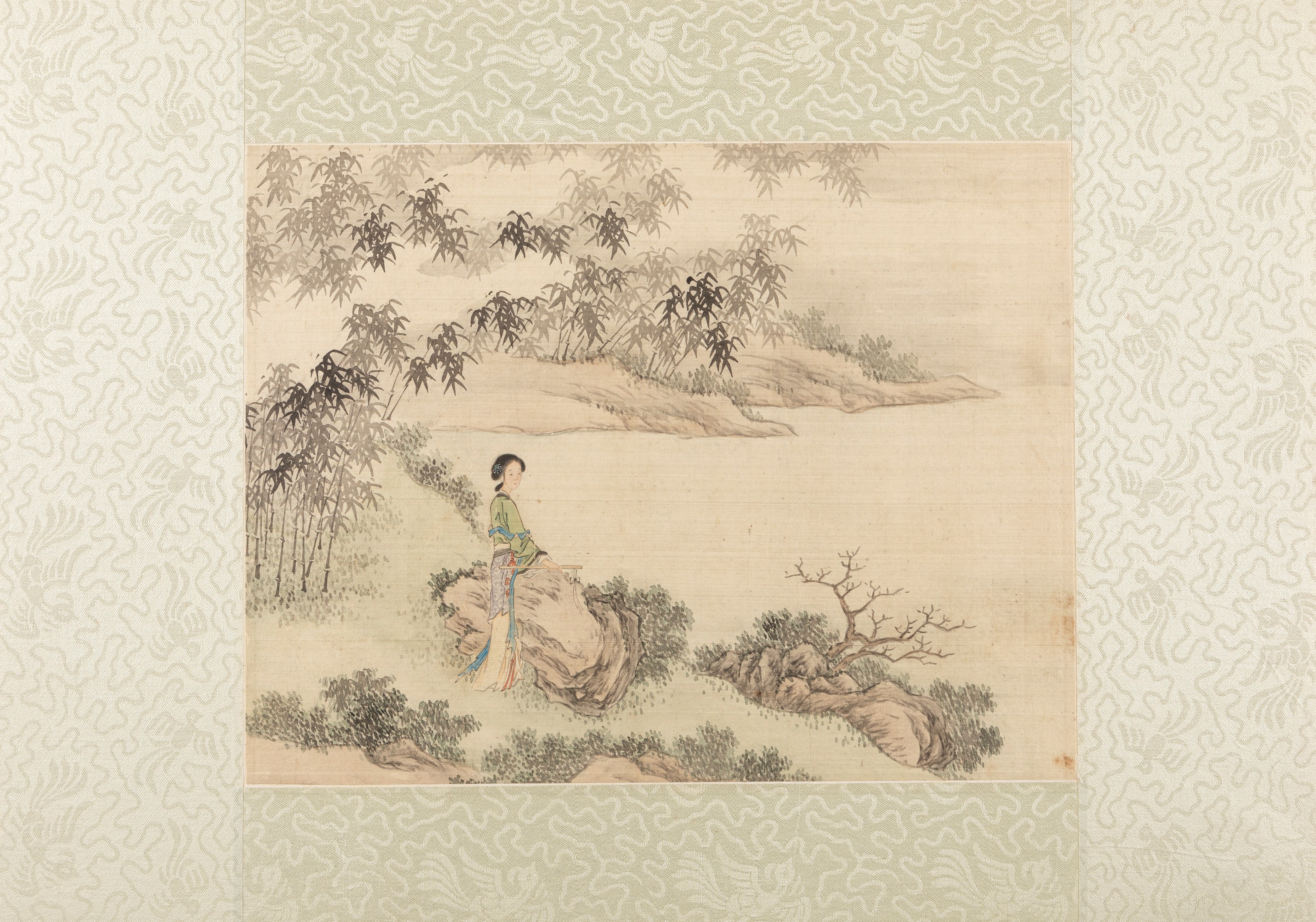 CINQUE DIPINTI SU SETA E UNO SU CARTA