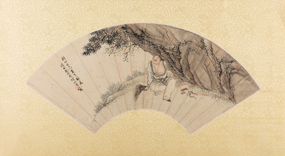 Cina, Dinastia Qing (1644-1911), Sei ventagli dipinti e due dipinti su seta