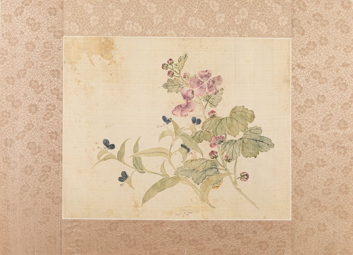Cina, Dinastia Qing (1644-1911), Quattro ventagli dipinti e due dipinti su seta