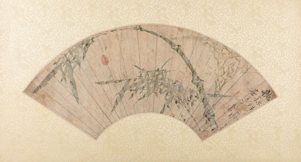 Cina, Dinastia Qing (1644-1911), Quattro ventagli dipinti e due dipinti su seta