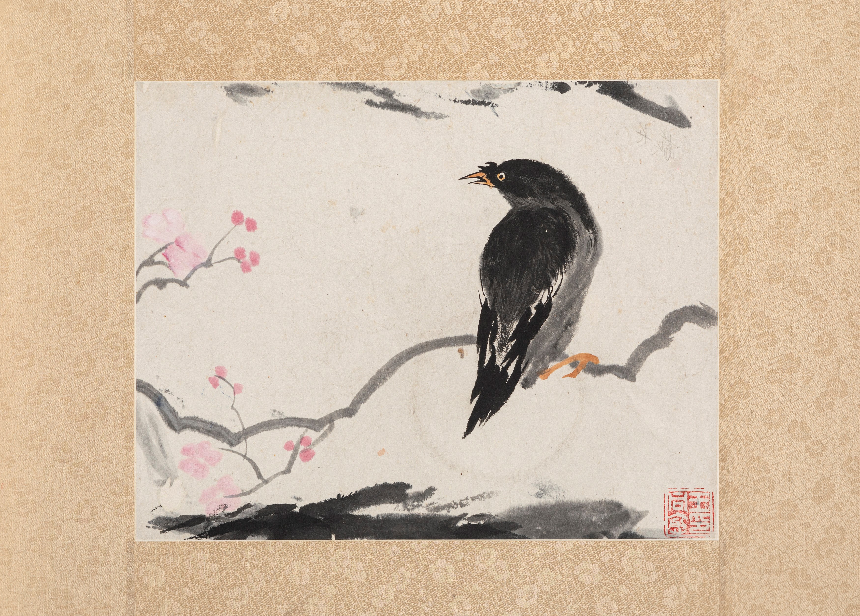 Sei dipinti raffiguranti volatili e motivi naturalistici