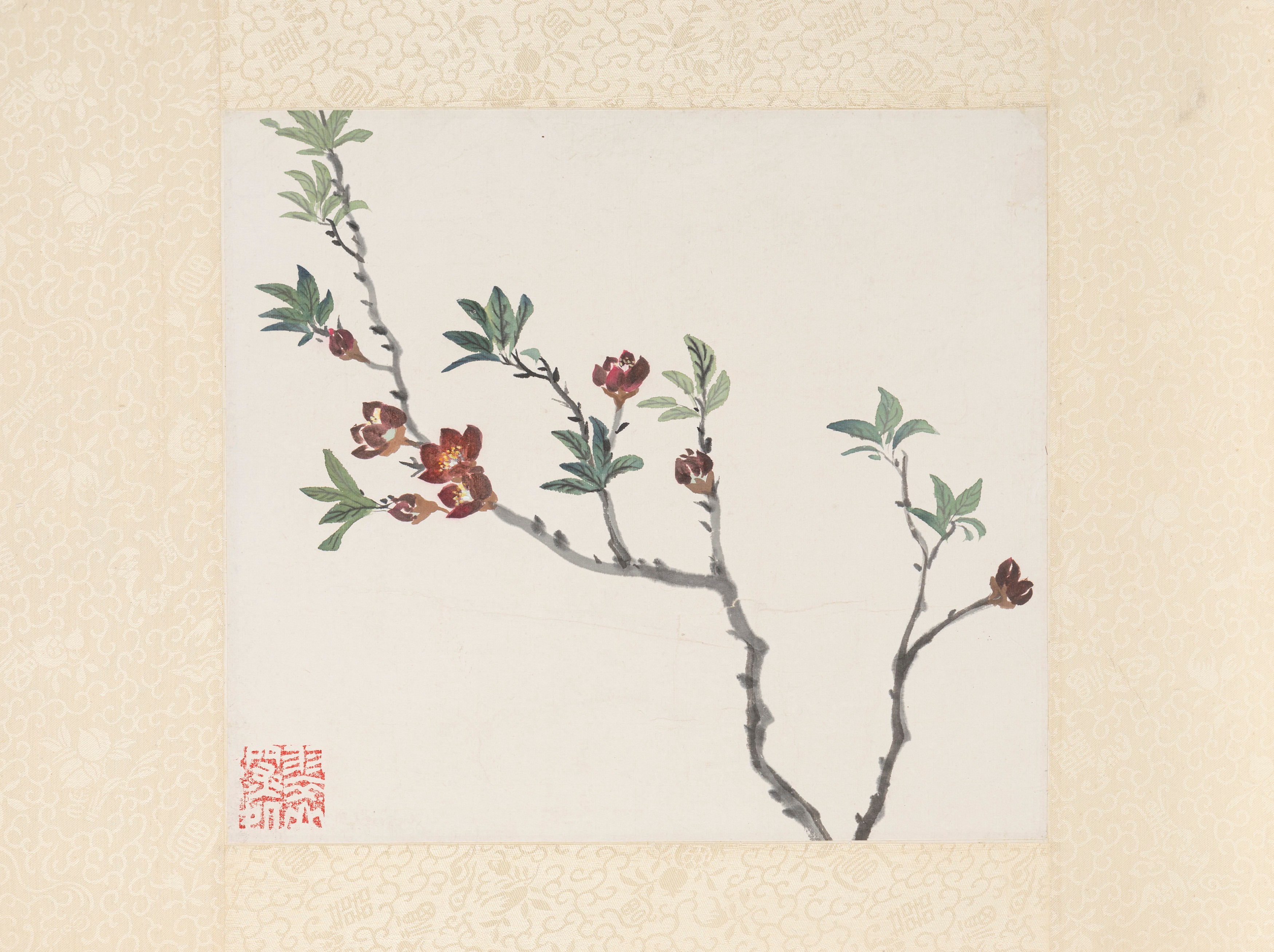 Sei dipinti raffiguranti volatili e motivi naturalistici