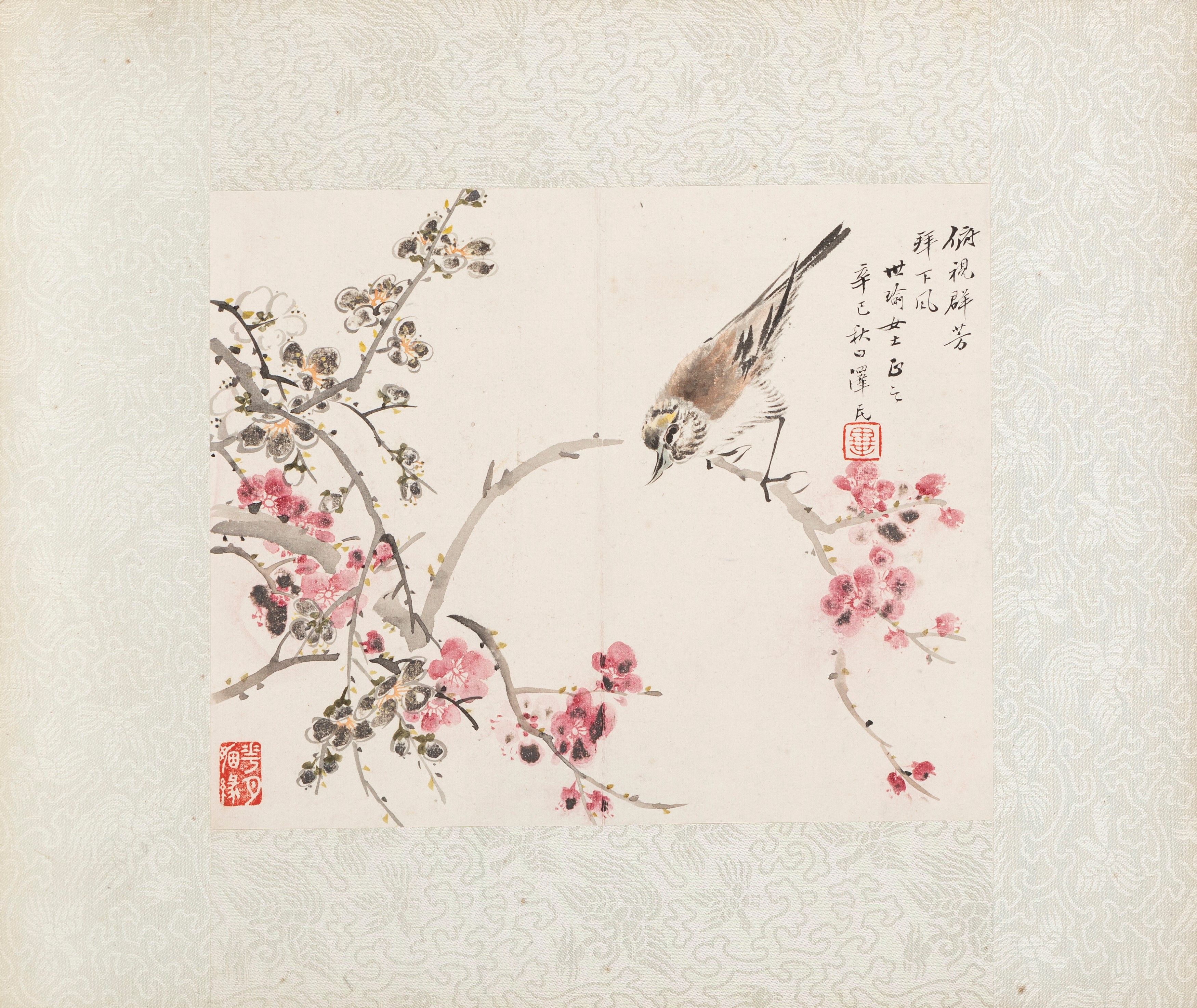 Sei dipinti raffiguranti volatili e motivi naturalistici