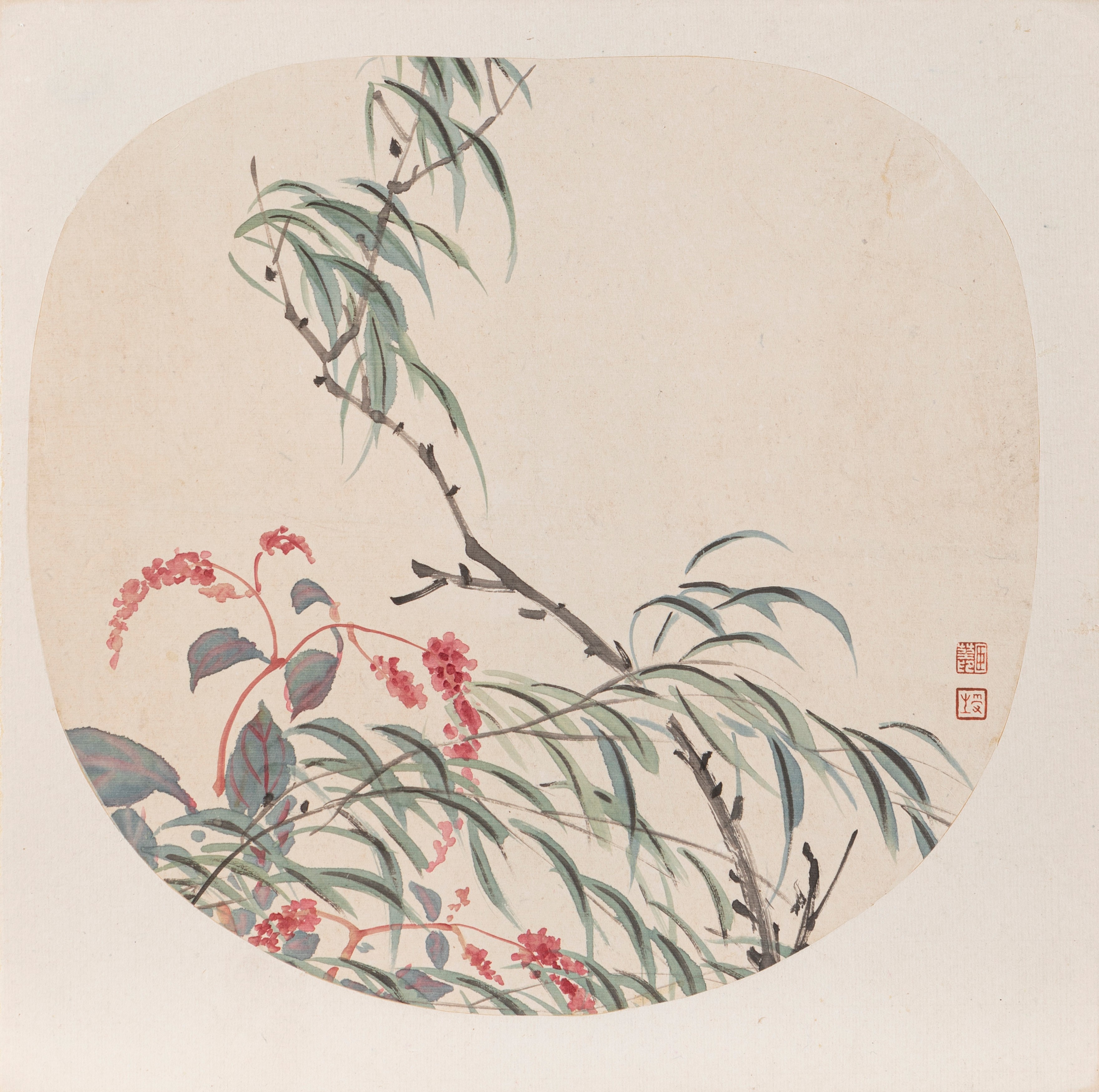 Sei dipinti raffiguranti volatili e motivi naturalistici