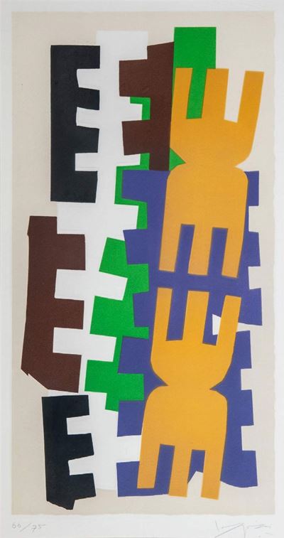 In hoc signo, litografia a colori, es. 66/75