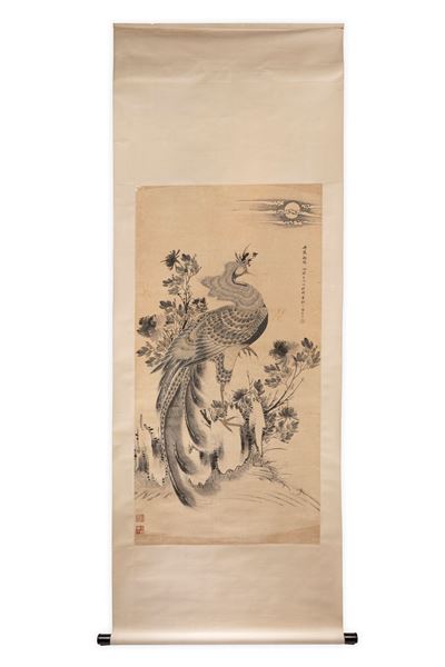 Opera cinese, Scroll su carta raffigurante fenice