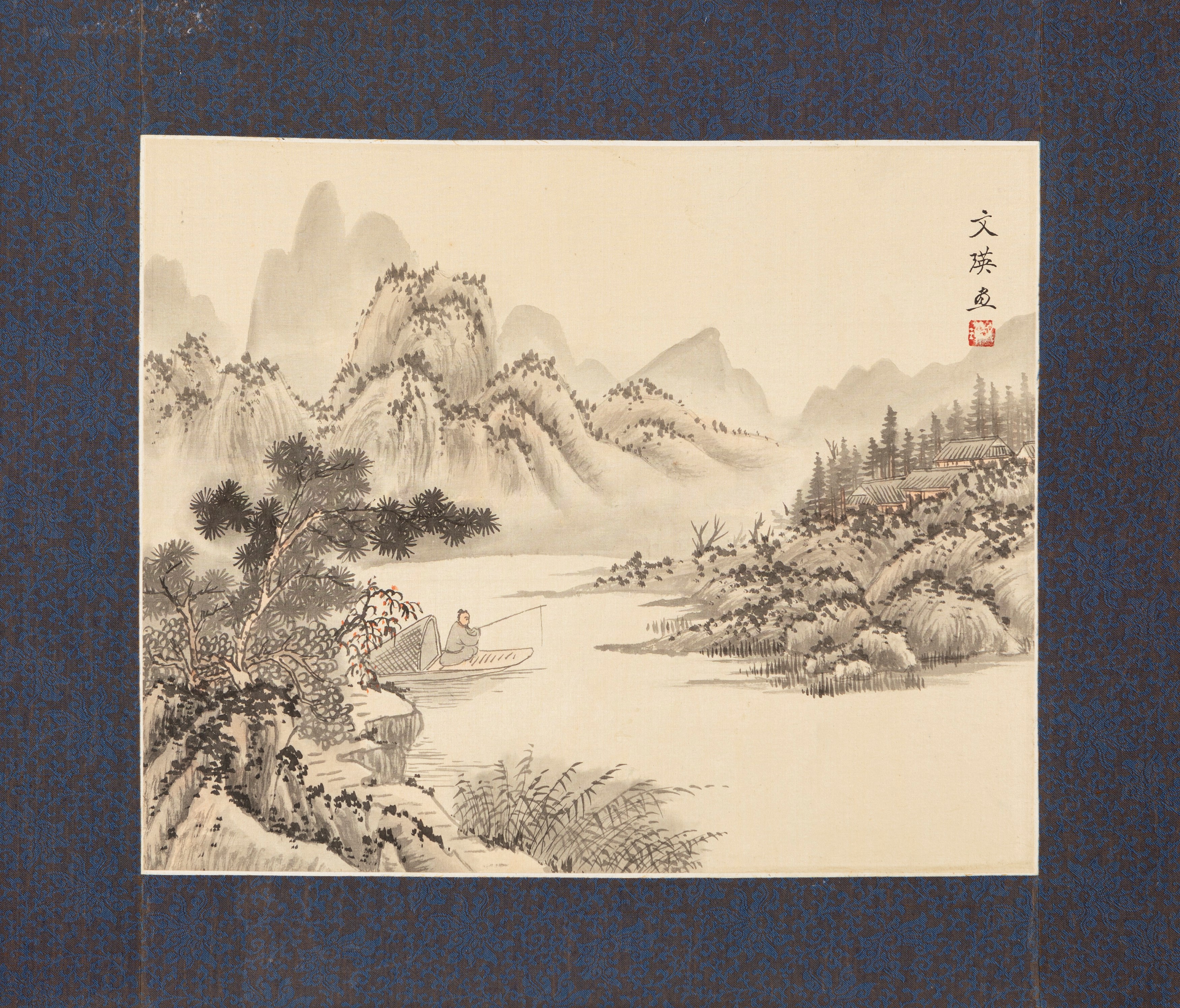 Cina, Seicento XX, Sei dipinti su seta raffiguranti paesaggi naturalistici con pagode