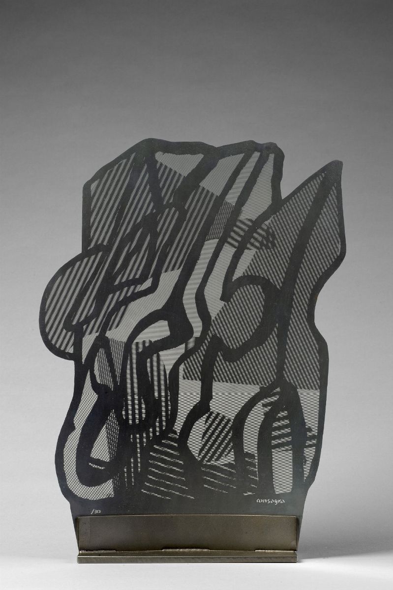 Pietro Consagra - Senza titolo, acciaio, cm 40x30