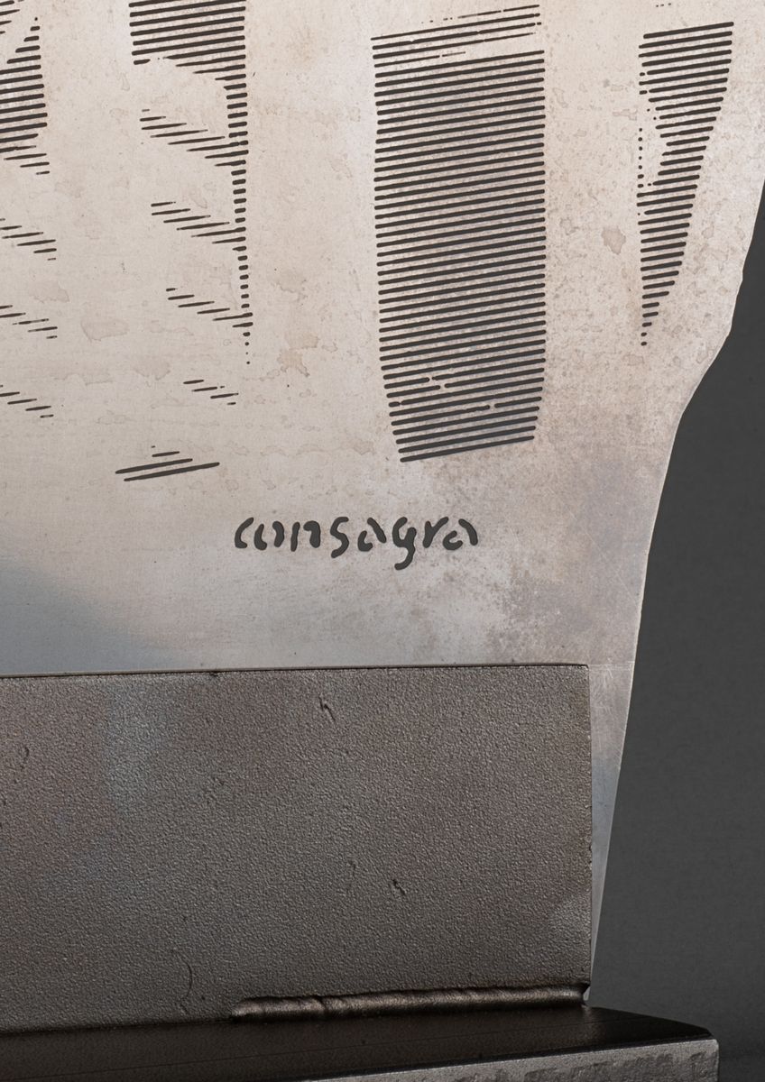 Pietro Consagra - Senza titolo, acciaio, cm 40x30