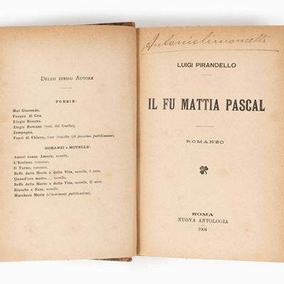 Pirandello, Il fu Mattia Pascal. Romanzo, Prima edizione