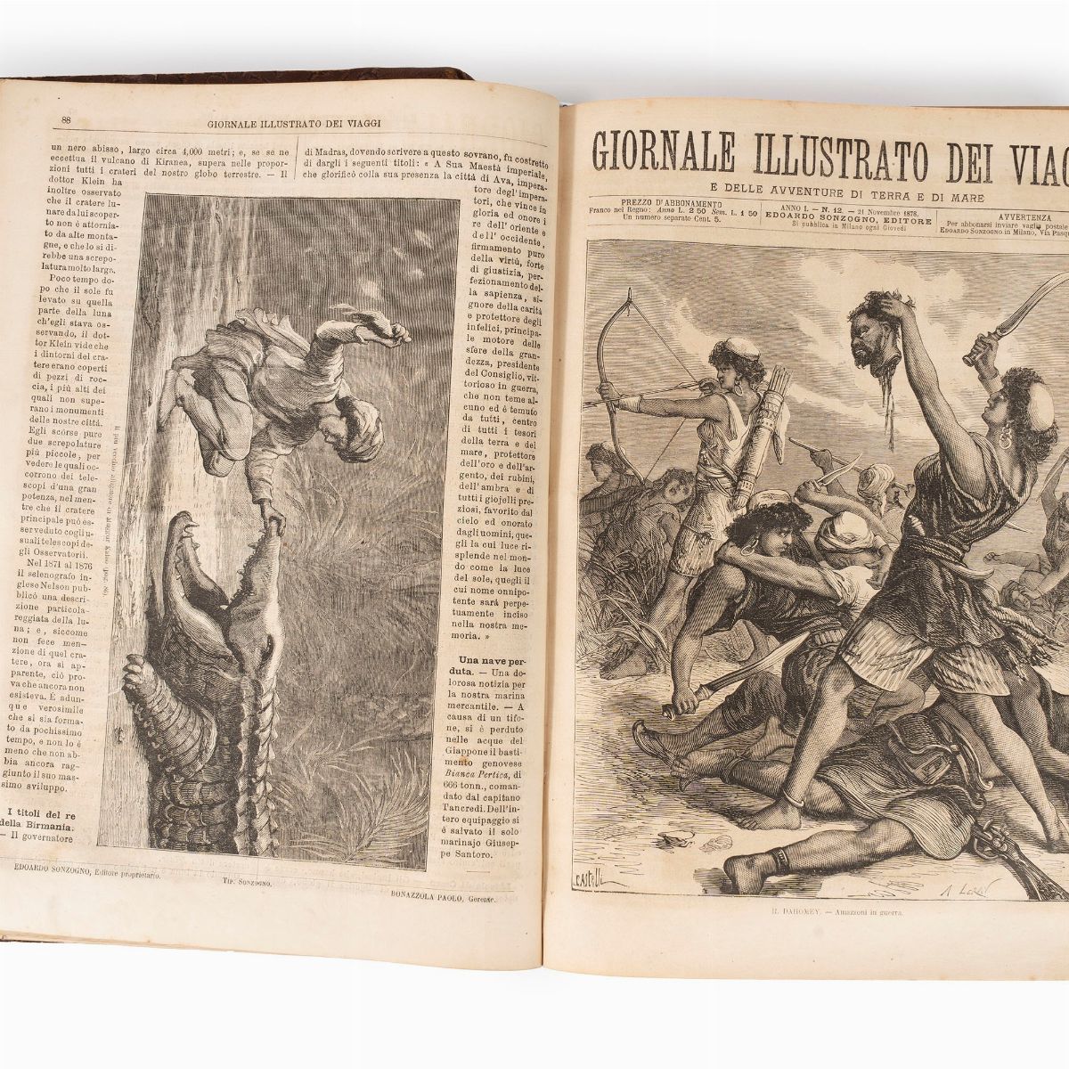 Giornale Illustrato dei viaggi e delle avventure di terra e di mare, Milano, Sonzogno, 1879-1885,...