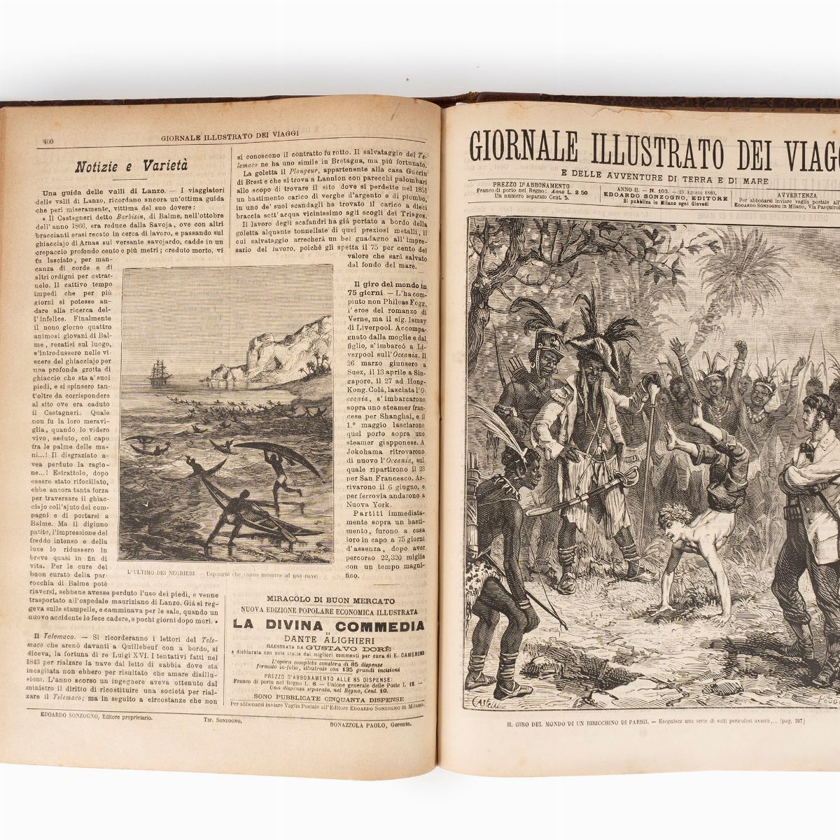 Giornale Illustrato dei viaggi e delle avventure di terra e di mare, Milano, Sonzogno, 1879-1885,...