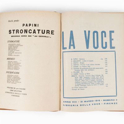 G. De Robertis, La Voce, Anni VII-VIII (1914-1916)