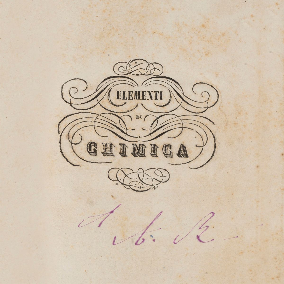 Domenico Mamone Capria - Elementi di chimica filosofica - sperimentale, 1862