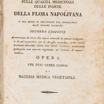 Saggio sulle qualità medicinali delle piante della flora napolitana, 1820