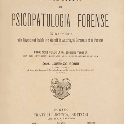 Trattato di psicopatologia forense in rapporto alle disposizioni legislative vigenti in Austria, ...