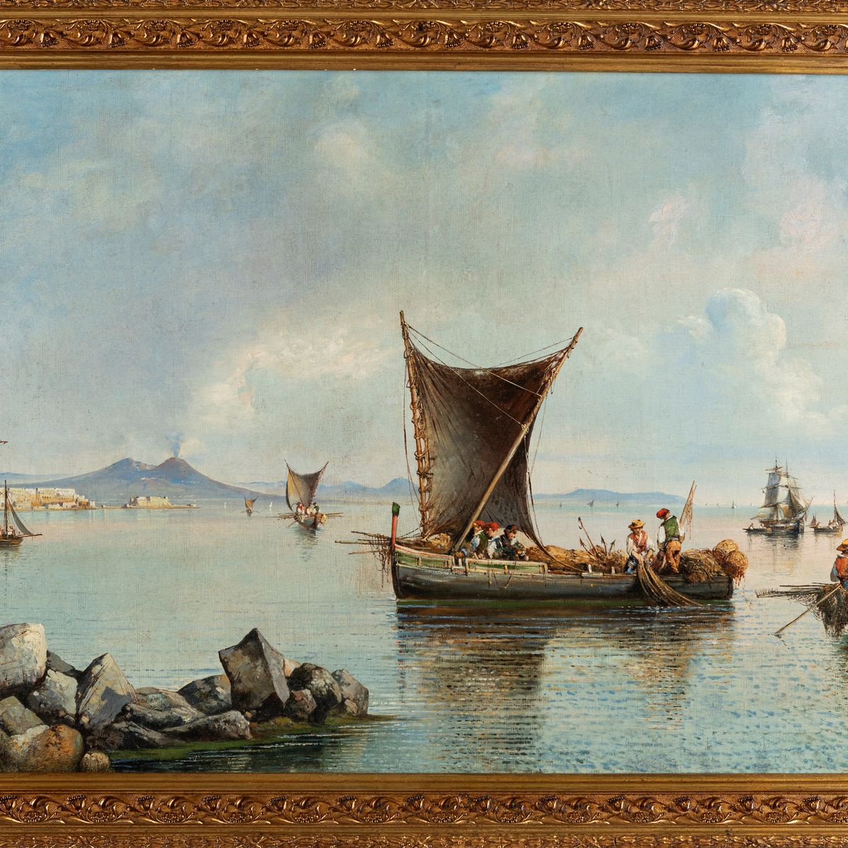 Consalvo Carelli - Pescatori nel Golfo di Napoli