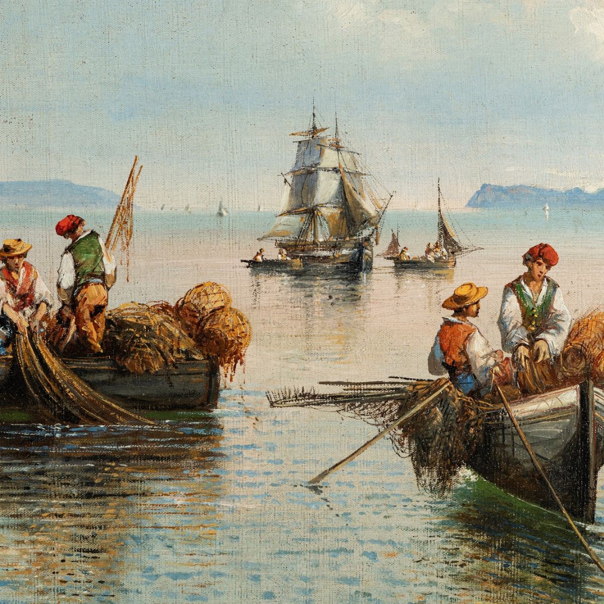 Consalvo Carelli - Pescatori nel Golfo di Napoli