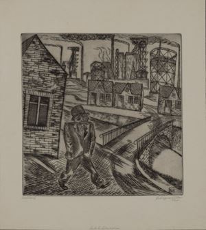 Ruhrkohlenrevier, (Chimney stack forest in the Ruhr coalfield)
