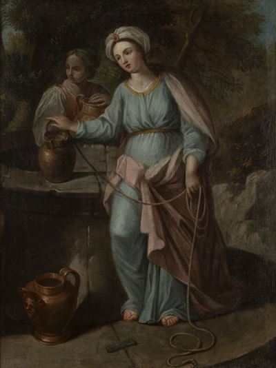 Anonimo, Rebecca al pozzo, olio su tela