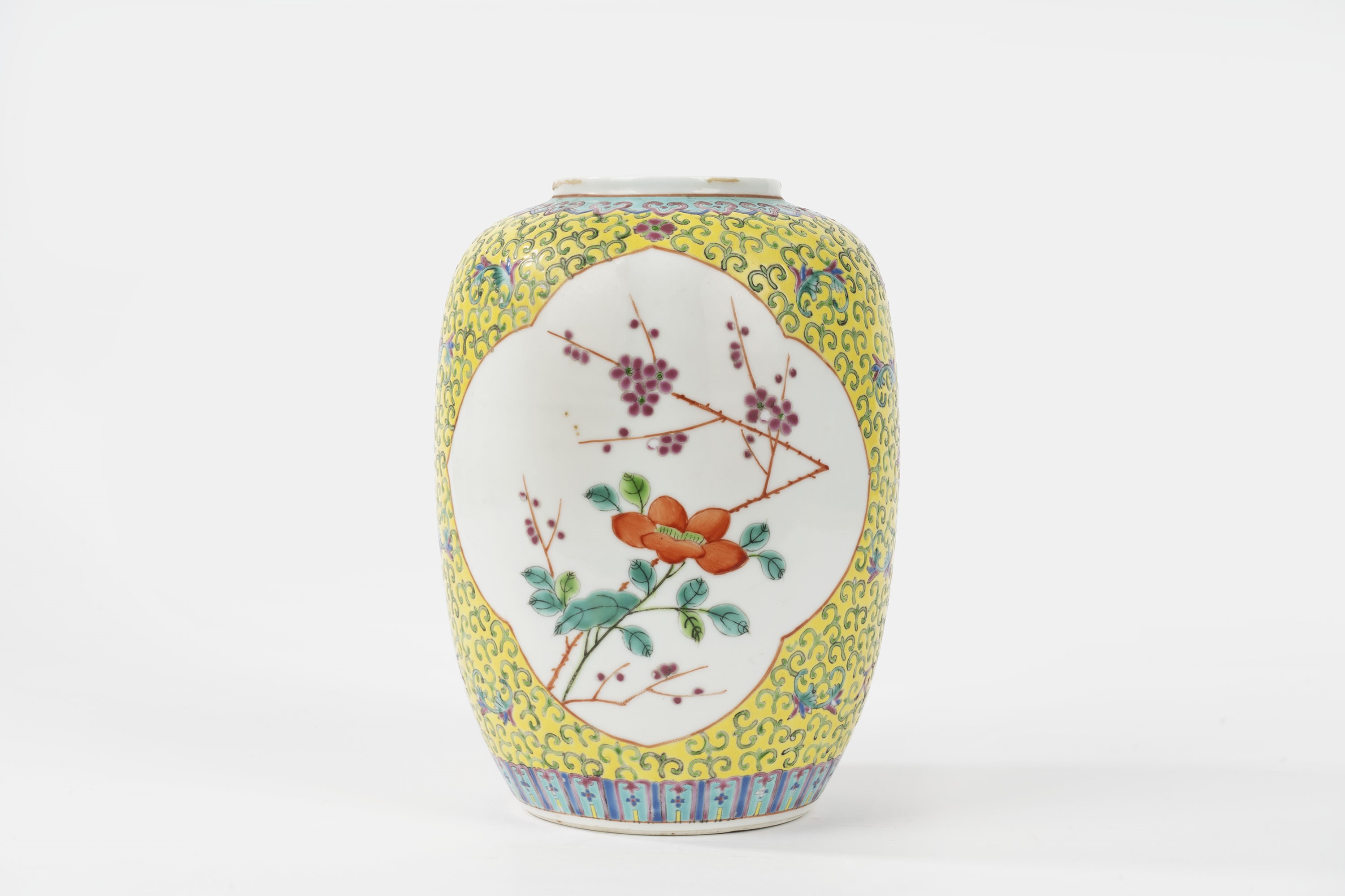 Vaso in Porcellana Policroma, Cina, Secolo XX