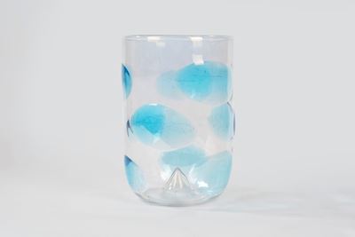 Vaso in Vetro di Murano con Bulles Celesti, Anni '80