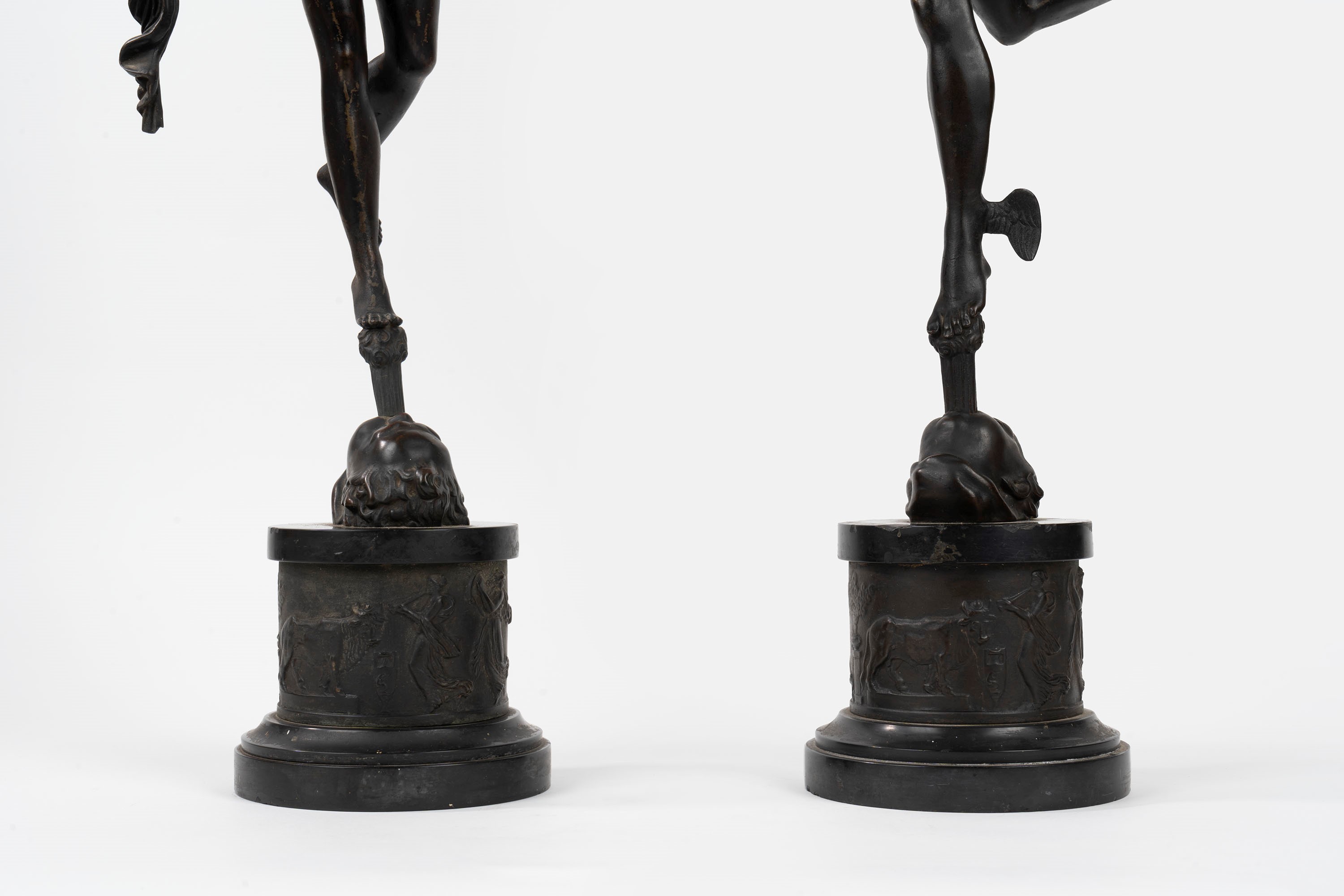 Due Sculture in Bronzo Raffiguranti Mercurio e la Fortuna, da Giambologna, Secolo XIX
