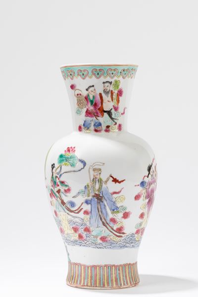 Vaso in porcellana, Famiglia Rosa, Cina, secolo XX