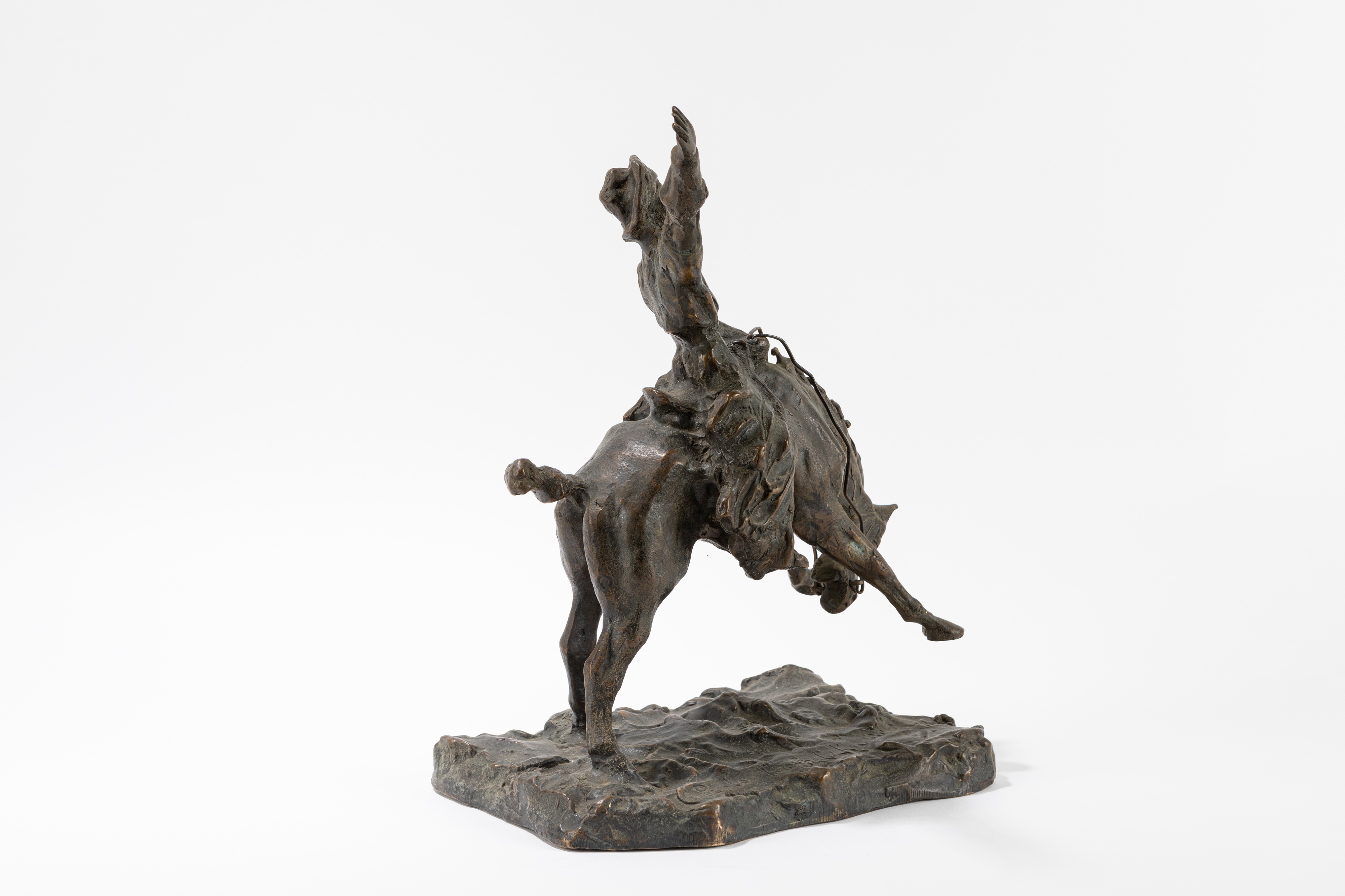 Paolo Troubetzkoy - Cowboy, scultura in bronzo