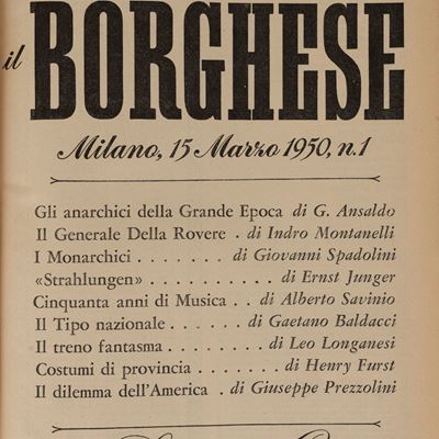 Longanesi, Il Borghese - Anni I e II (1950-1951), raccolta di periodici politici e culturali