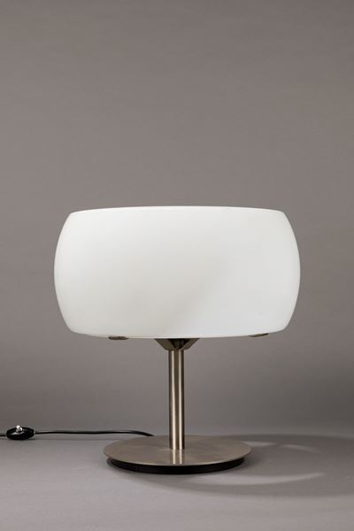 Lampada da tavolo Clinio, metallo e vetro, 1967