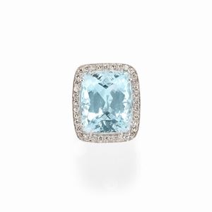  - Anello con acquamarina