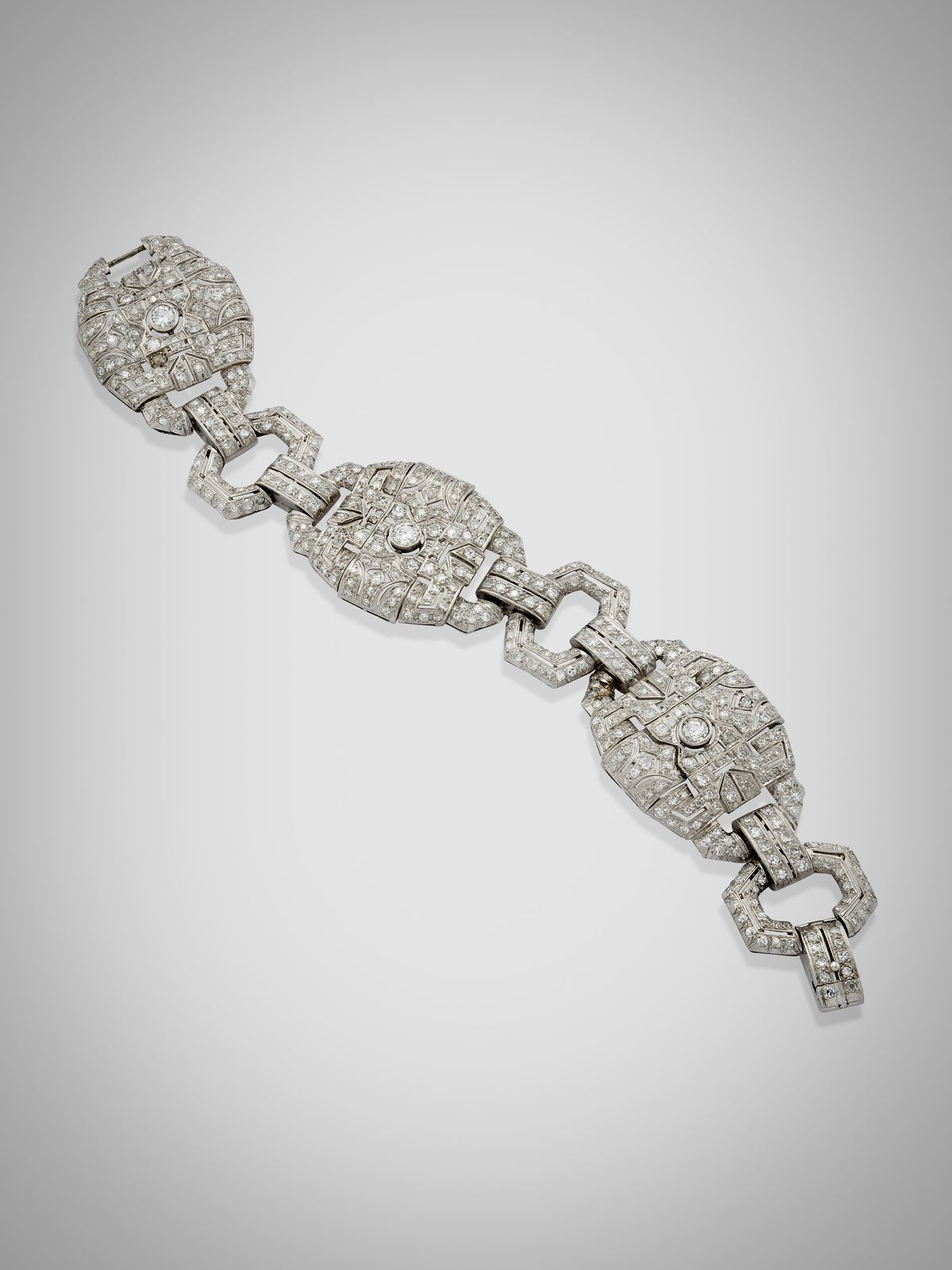 Bracciale con diamanti, platino, circa 1920