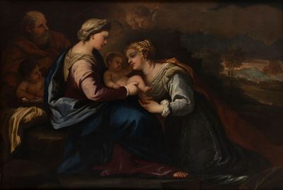 Matrimonio mistico di Santa Caterina, olio su tela