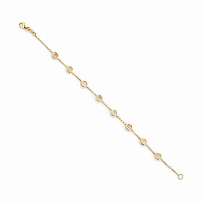 Bracciale in oro giallo 18k con diamanti taglio brillante