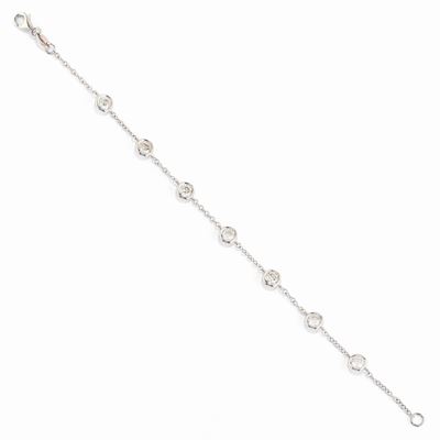 Bracciale in oro bianco 18k con diamanti taglio brillante