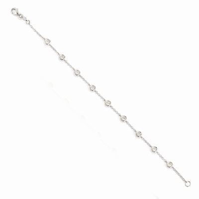 Bracciale con diamanti, oro bianco 18k