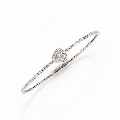 Bracciale in oro bianco 18k con diamanti taglio brillante