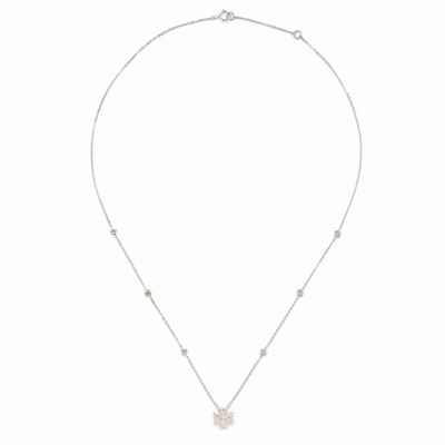 Collana in oro bianco 18k con diamanti brillanti