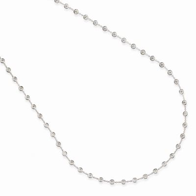 Collana in oro bianco 18k con diamanti, circa 12,00 ct