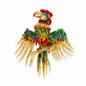 Parrot brooch