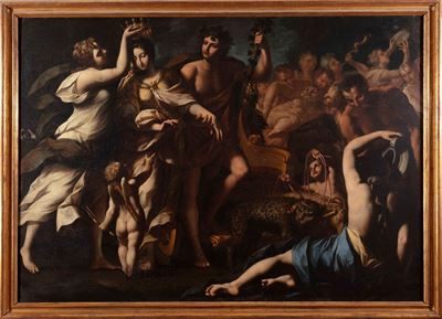 Autore sconosciuto, Bacco e Arianna, olio su tela
