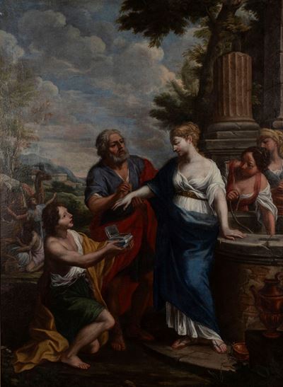 Rebecca al pozzo, olio su tela