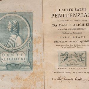 I sette salmi penitenziali trasportati alla volgar poesia da Dante Alighieri ed altre sue rime spirituali.