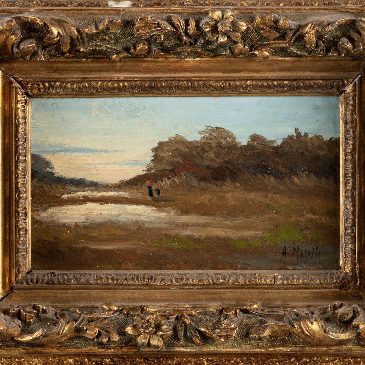 Augusto Maselli - Paesaggio con Figure